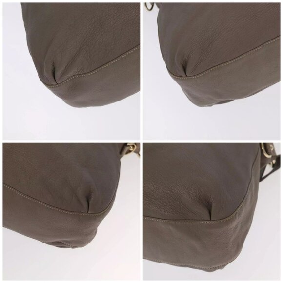 GUCCI Shoulder Bag Leather 2way Gray Silver 232931 Auth - Picture 16 of 16